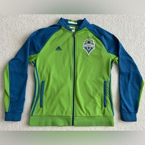 Adidas Seattle Sounders FC Soccer Futbol Women’s Track Warm Up Jacket Large L